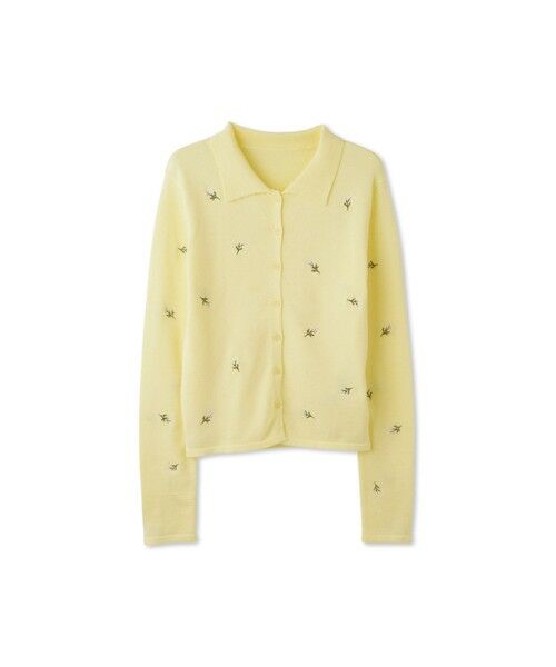 QUEENS COURT / クイーンズコート ニット・セーター | フラワー刺繍ポロニットトップス | 詳細17