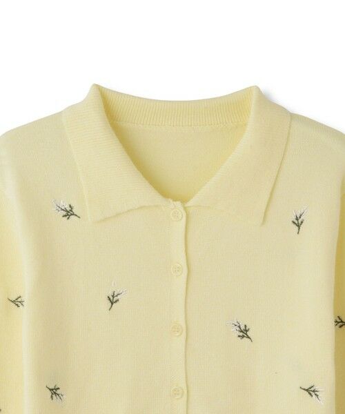 QUEENS COURT / クイーンズコート ニット・セーター | フラワー刺繍ポロニットトップス | 詳細19