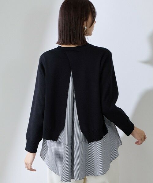 QUEENS COURT / クイーンズコート ニット・セーター | サイドスリットニット×ペプラムヘムインナーSET | 詳細3