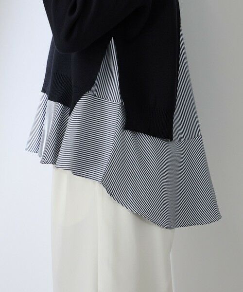 QUEENS COURT / クイーンズコート ニット・セーター | サイドスリットニット×ペプラムヘムインナーSET | 詳細4