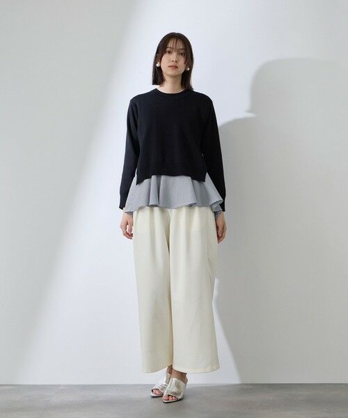 QUEENS COURT / クイーンズコート ニット・セーター | サイドスリットニット×ペプラムヘムインナーSET | 詳細5