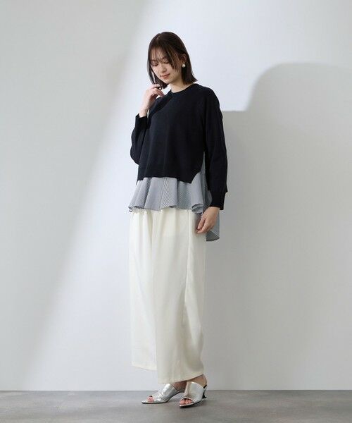 QUEENS COURT / クイーンズコート ニット・セーター | サイドスリットニット×ペプラムヘムインナーSET | 詳細6