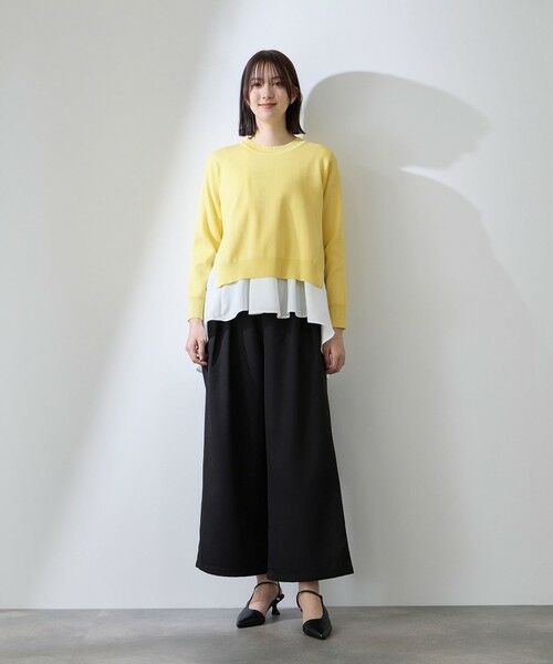 QUEENS COURT / クイーンズコート ニット・セーター | サイドスリットニット×ペプラムヘムインナーSET | 詳細9