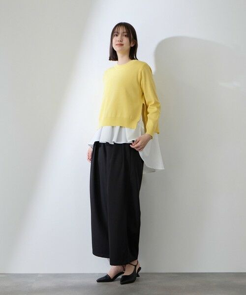 QUEENS COURT / クイーンズコート ニット・セーター | サイドスリットニット×ペプラムヘムインナーSET | 詳細10