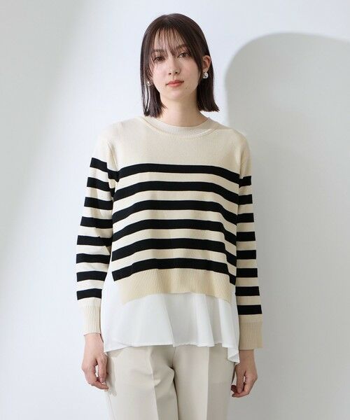 QUEENS COURT / クイーンズコート ニット・セーター | サイドスリットニット×ペプラムヘムインナーSET | 詳細12