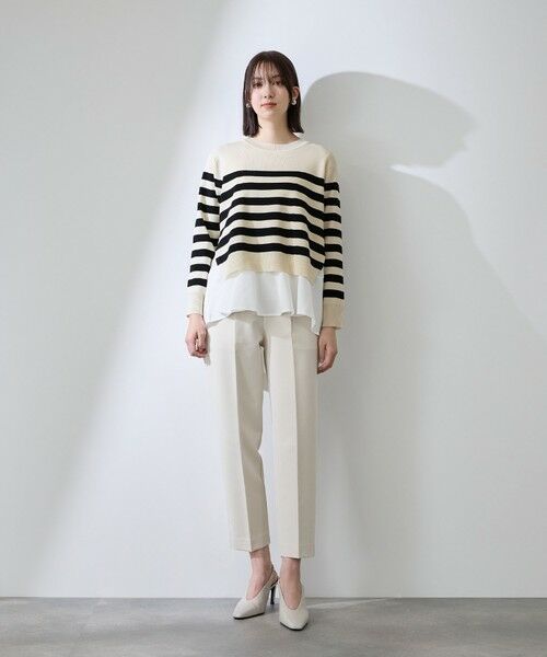 QUEENS COURT / クイーンズコート ニット・セーター | サイドスリットニット×ペプラムヘムインナーSET | 詳細13