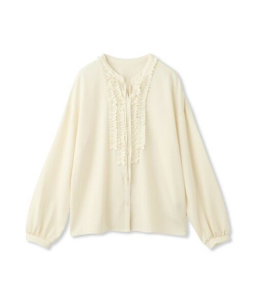 QUEENS COURT / クイーンズコート シャツ・ブラウス | ストレッチジョーゼットミニフリルブラウス | 詳細4