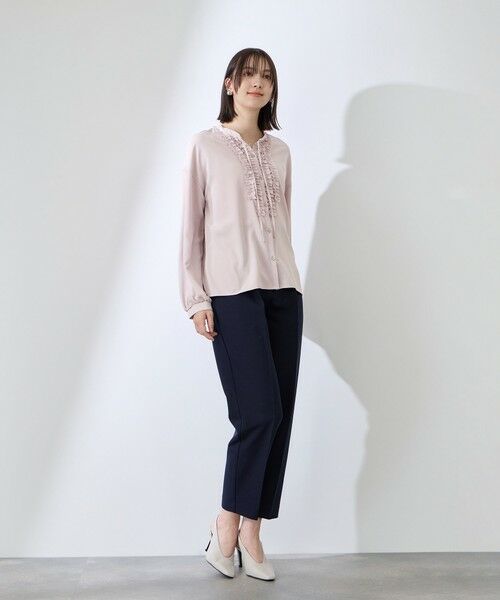 QUEENS COURT / クイーンズコート シャツ・ブラウス | ストレッチジョーゼットミニフリルブラウス | 詳細13