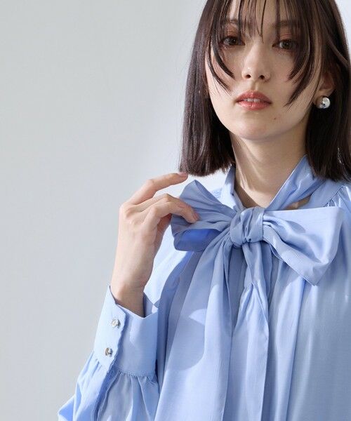 QUEENS COURT / クイーンズコート シャツ・ブラウス | クリアローンワイドボウタイブラウス | 詳細8