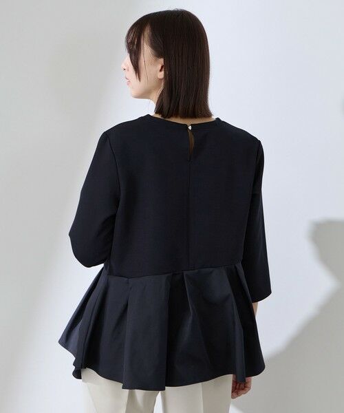 QUEENS COURT / クイーンズコート シャツ・ブラウス | ダブルクロスストレッチペプラムブラウス | 詳細7