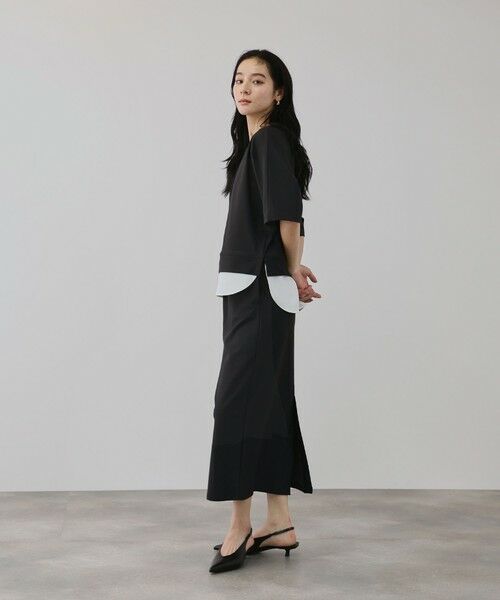 QUEENS COURT / クイーンズコート ロング・マキシ丈ワンピース | 【上下セット】レイヤリードルマントップ×スカート2ピース | 詳細1