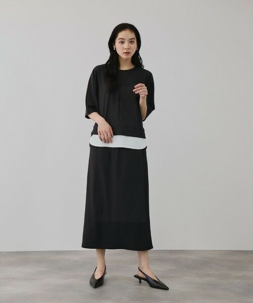 QUEENS COURT / クイーンズコート ロング・マキシ丈ワンピース | 【上下セット】レイヤリードルマントップ×スカート2ピース | 詳細2
