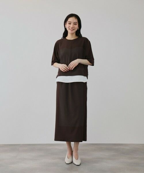 QUEENS COURT / クイーンズコート ロング・マキシ丈ワンピース | 【上下セット】レイヤリードルマントップ×スカート2ピース | 詳細5