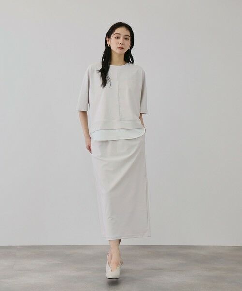 QUEENS COURT / クイーンズコート ロング・マキシ丈ワンピース | 【上下セット】レイヤリードルマントップ×スカート2ピース | 詳細8