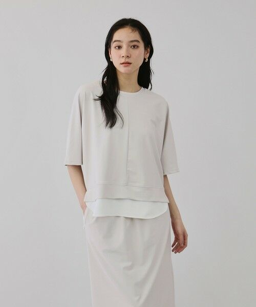 QUEENS COURT / クイーンズコート ロング・マキシ丈ワンピース | 【上下セット】レイヤリードルマントップ×スカート2ピース | 詳細11