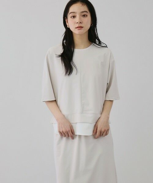 QUEENS COURT / クイーンズコート ロング・マキシ丈ワンピース | 【上下セット】レイヤリードルマントップ×スカート2ピース | 詳細12