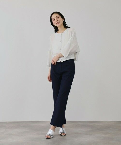 QUEENS COURT / クイーンズコート テーラードジャケット | ラメッシュノーカラージャケット | 詳細2