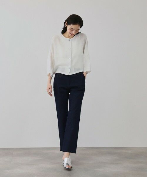 QUEENS COURT / クイーンズコート テーラードジャケット | ラメッシュノーカラージャケット | 詳細3