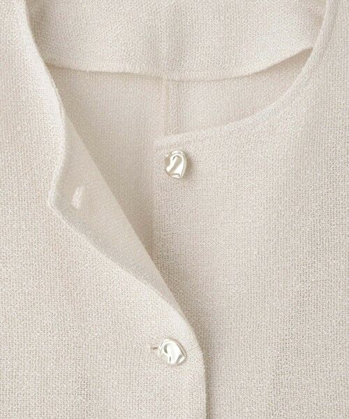 QUEENS COURT / クイーンズコート テーラードジャケット | ラメッシュノーカラージャケット | 詳細14
