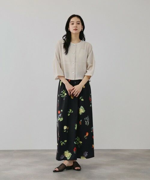 QUEENS COURT / クイーンズコート テーラードジャケット | ラメッシュノーカラージャケット | 詳細10