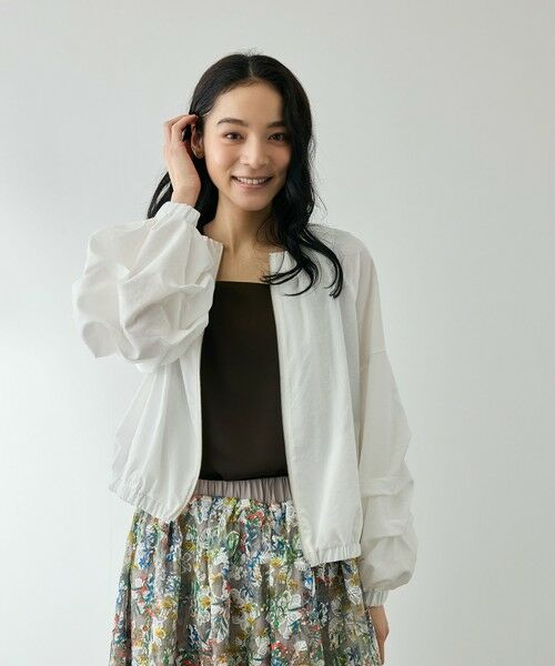 QUEENS COURT / クイーンズコート テーラードジャケット | ホイップスリーブノーカラーブルゾン | 詳細1