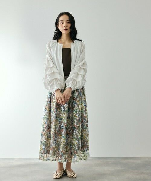 QUEENS COURT / クイーンズコート テーラードジャケット | ホイップスリーブノーカラーブルゾン | 詳細3