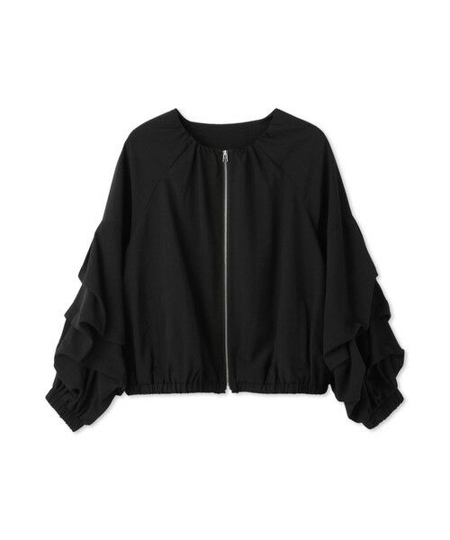 QUEENS COURT / クイーンズコート テーラードジャケット | ホイップスリーブノーカラーブルゾン | 詳細8