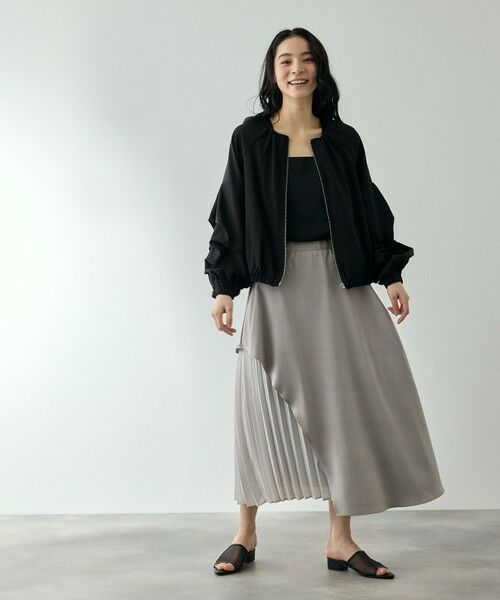 QUEENS COURT / クイーンズコート テーラードジャケット | ホイップスリーブノーカラーブルゾン | 詳細6