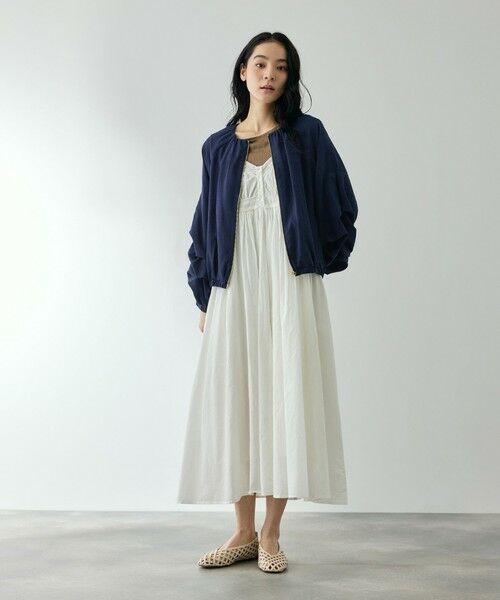 QUEENS COURT / クイーンズコート テーラードジャケット | ホイップスリーブノーカラーブルゾン | 詳細14