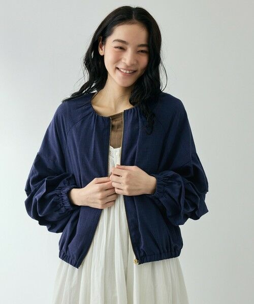 QUEENS COURT / クイーンズコート テーラードジャケット | ホイップスリーブノーカラーブルゾン | 詳細9