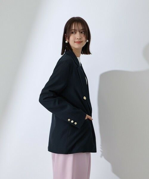 QUEENS COURT / クイーンズコート テーラードジャケット | ストレッチツイルダブルボタンテーラードジャケット | 詳細3