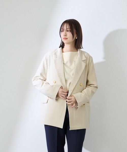 QUEENS COURT / クイーンズコート テーラードジャケット | ストレッチツイルダブルボタンテーラードジャケット | 詳細8