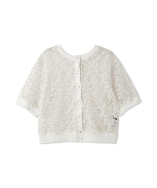QUEENS COURT / クイーンズコート カーディガン・ボレロ | フラワー刺繍テキスタイルカーディガン | 詳細4