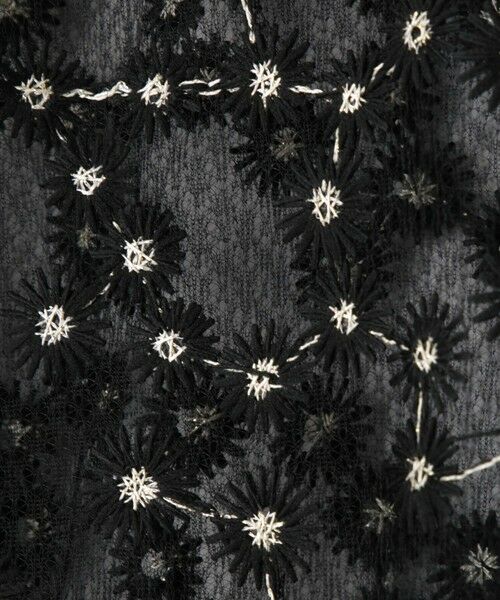 QUEENS COURT / クイーンズコート カーディガン・ボレロ | フラワー刺繍テキスタイルカーディガン | 詳細17