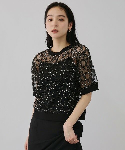 QUEENS COURT / クイーンズコート カーディガン・ボレロ | フラワー刺繍テキスタイルカーディガン | 詳細11