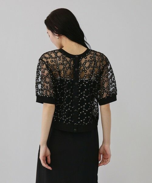QUEENS COURT / クイーンズコート カーディガン・ボレロ | フラワー刺繍テキスタイルカーディガン | 詳細12