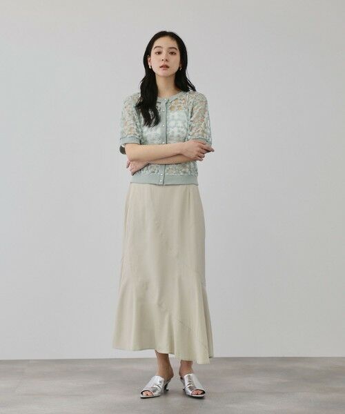 QUEENS COURT / クイーンズコート カーディガン・ボレロ | フラワー刺繍テキスタイルカーディガン | 詳細19