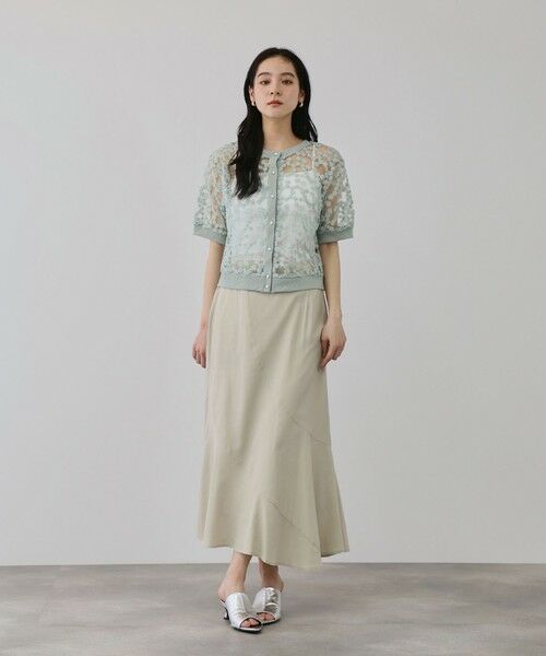 QUEENS COURT / クイーンズコート カーディガン・ボレロ | フラワー刺繍テキスタイルカーディガン | 詳細20