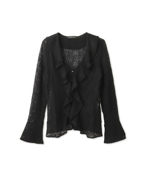 QUEENS COURT / クイーンズコート カットソー | ストレッチレースラッフルカラートップス | 詳細8