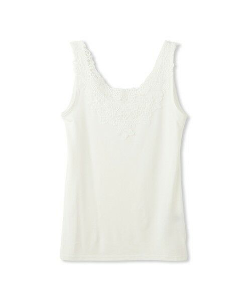 QUEENS COURT / クイーンズコート カットソー | レースパーツデュアルフェイスタンクトップ | 詳細4