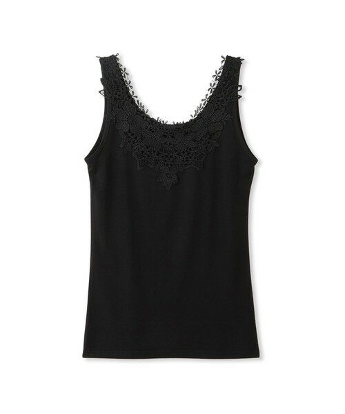 QUEENS COURT / クイーンズコート カットソー | レースパーツデュアルフェイスタンクトップ | 詳細11