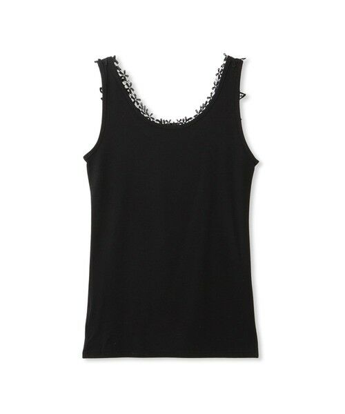 QUEENS COURT / クイーンズコート カットソー | レースパーツデュアルフェイスタンクトップ | 詳細12