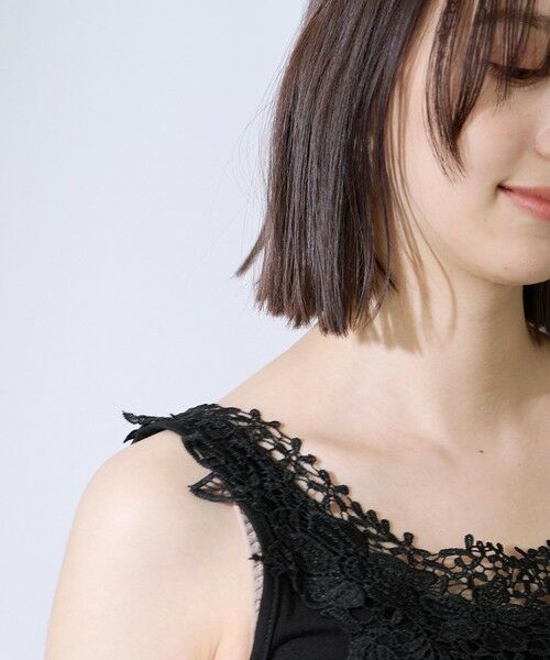 QUEENS COURT / クイーンズコート カットソー | レースパーツデュアルフェイスタンクトップ | 詳細8