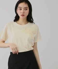 チュールフラワーモチーフプルオーバー