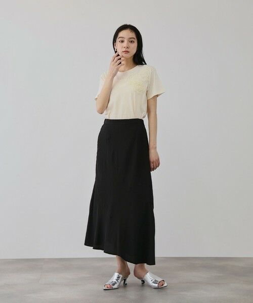 QUEENS COURT / クイーンズコート カットソー | チュールフラワーモチーフプルオーバー | 詳細12