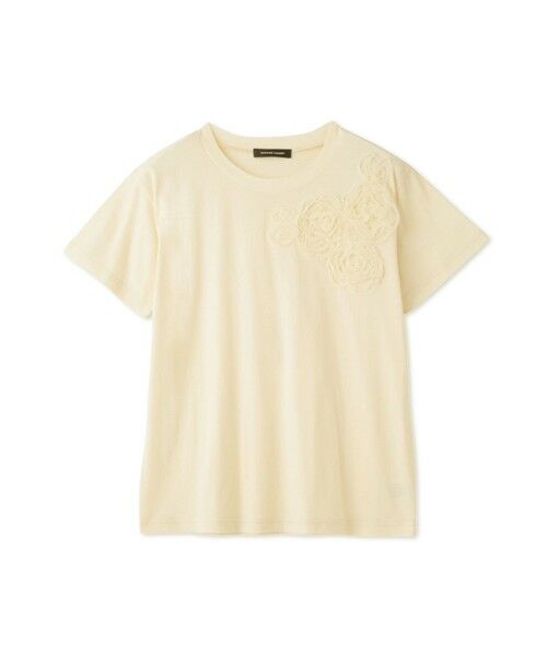 QUEENS COURT / クイーンズコート カットソー | チュールフラワーモチーフプルオーバー | 詳細13