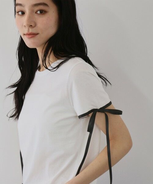 QUEENS COURT / クイーンズコート カットソー | サテンリボンスリーブプルオーバー | 詳細2