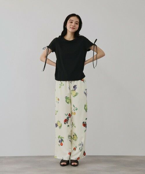 QUEENS COURT / クイーンズコート カットソー | サテンリボンスリーブプルオーバー | 詳細8