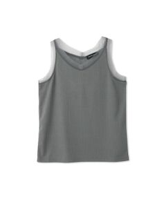 QUEENS COURT / クイーンズコート キャミソール・チューブトップ | チュールネックラインタンクトップ