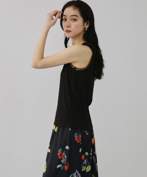 QUEENS COURT / クイーンズコート キャミソール・チューブトップ | チュールネックラインタンクトップ | 詳細5